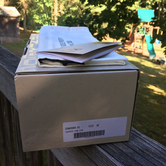 Golden Goose Pure Star White/Glitter Heel 38 NIB - Picture 6 of 6